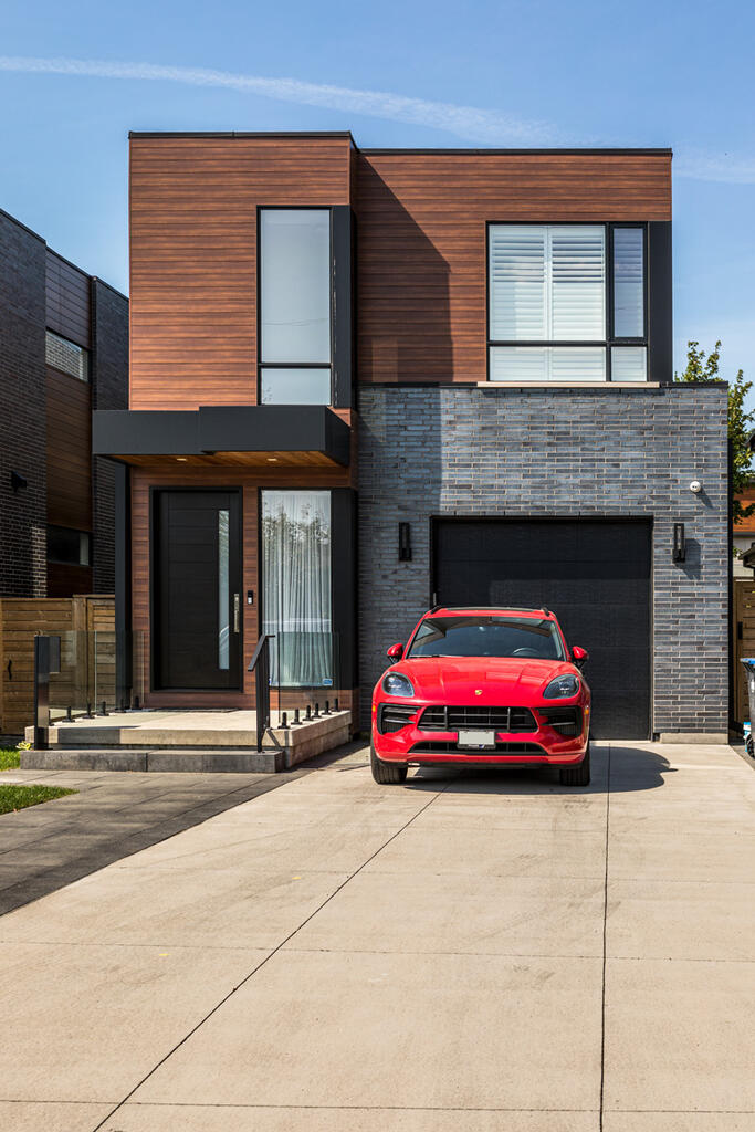 Brick Home with Ebonite Smooth