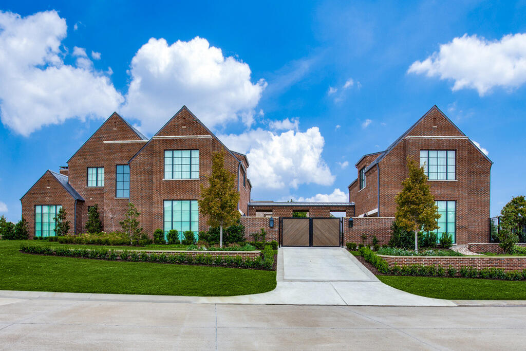 Brick Home with Antique Red